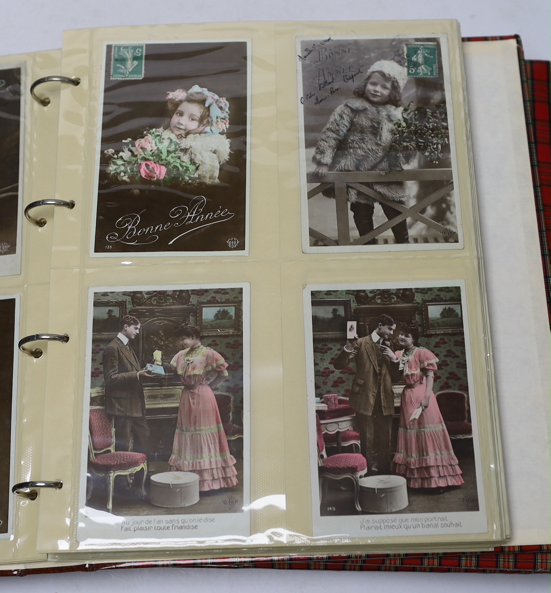 Three albums of French postcards (c.1930)